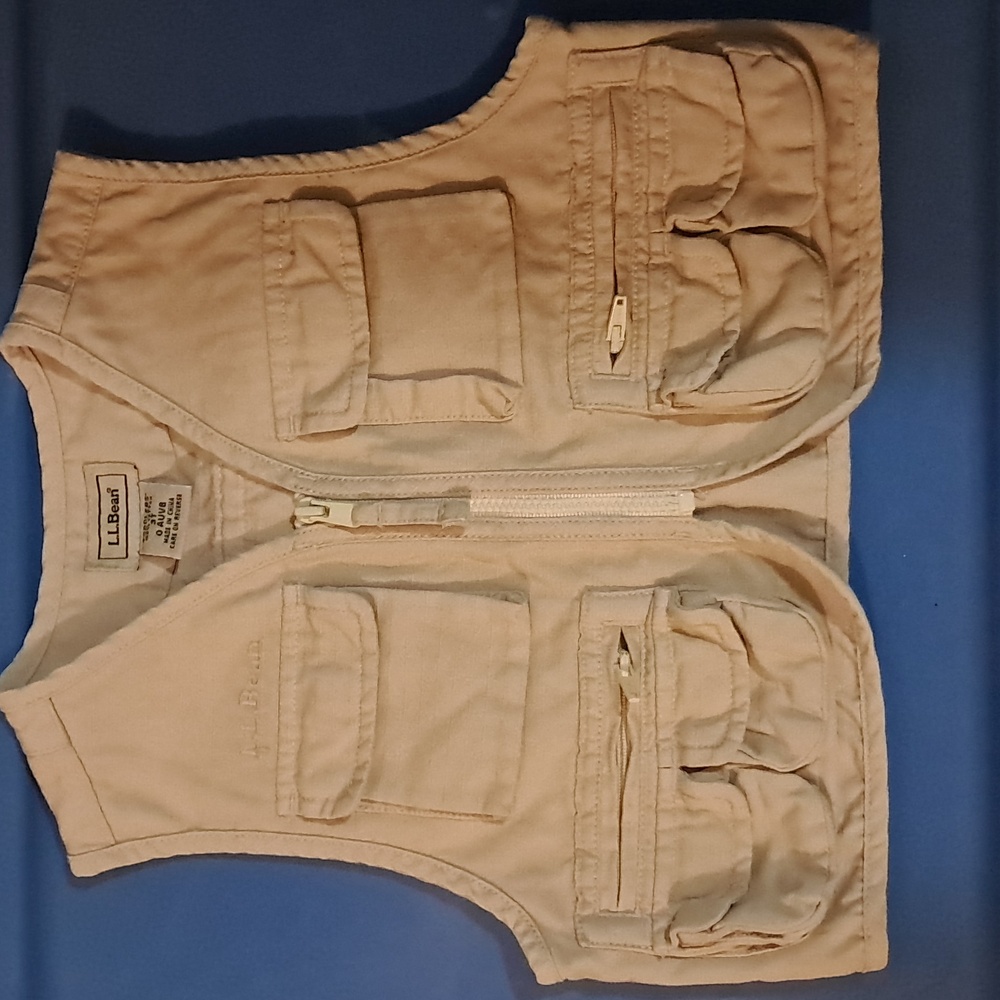 LL Bean Fishing Vest Size 3t